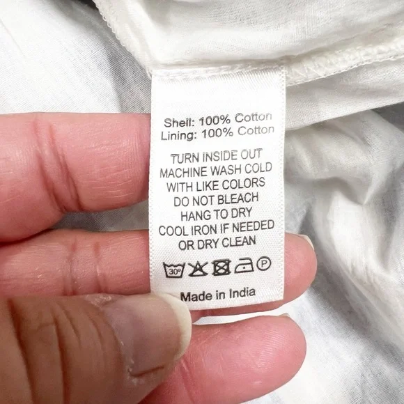 Never A Wallflower Womens Blue White India Handloom Cynthia Dress Size XS - Picture 9 of 11